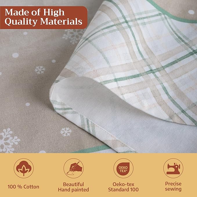 Maison d' Hermine 100% Cotton Apron for women with Pocket Kitchen Chef Apron for Men Cooking Gardening Server Waitress