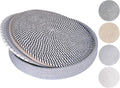 13 Inch Trivets for Hot Dishes, Large Trivets for Hot Pots and Pans with Storage Basket, Thicken Heat Resistant Round Place Mats, Boho Placemats for Kitchen Dining Table, 4 Pcs