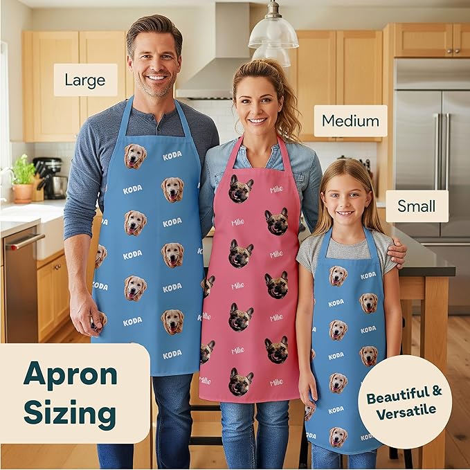 Winslow & Brody Custom Photo Aprons - Ships Next Day - USA Made - Gift for Loved Ones - Chef Apron for Women and Men