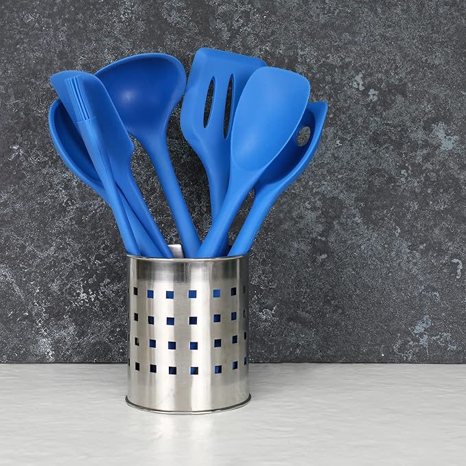 Chef Craft Premium Silicone Cooking Ladle, 11.25 inch, Blue
