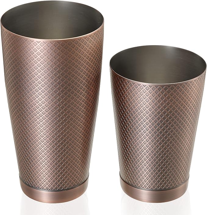 Barfly Diamond Lattice Shaker Set, Antique Copper