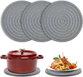 3 Pack Diatomite Stone Drying Round Trays for Kitchen Counter Decor Trivets for Hot Dishes Decorative Bathroom Sink Tray Silicone Ceramic Trivets for Hot Pots and Pans Large Coasters Marble Trivet