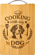 Bamboo Cutting Board, Personalized Dog Lover Gift, Handmade Kitchen Decor – Cooking with My Dog (Beagle)