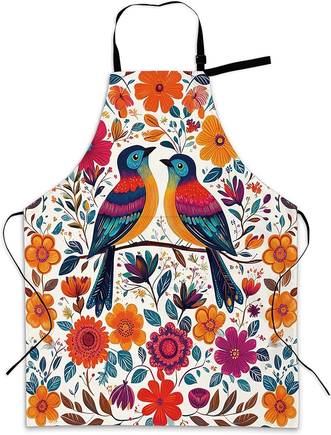 Apron with Pockets for Women, Adjustable Kitchen Cooking BBQ Chef Apron, Gifts for Mom Birthday, or Holidays