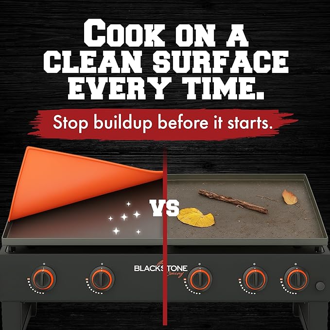 KITCHEN PERFECTION 17" Premium Silicone Griddle Cover Mat for Blackstone Griddle 17 Inch - Hermetic Protection from Rust & Debris All Year, Fits All Blackstone 17 Inch Models - Food Grade Silicone