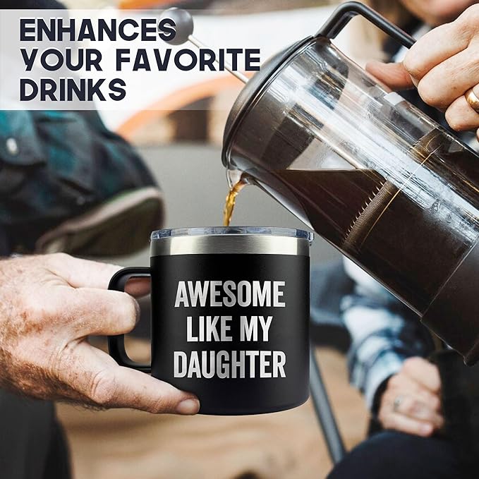 Christmas Gifts for Dad, Men - Gifts for Dad from Daughter, Son - Dads Birthday Gift Ideas, Happy Birthday gifts for Dads, Fathers - Best Dad Ever Gift, Present for dads - 14 Oz dad Mug