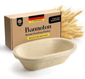 Wood Pulp Banneton Bread Proofing Basket – 11" Oval 1.1LB Brotform, Smooth Surface – Non-Stick Natural Wood Pulp Pressed for Durability– Made in Germany Proofing Baskets for Sourdough Bread Baking