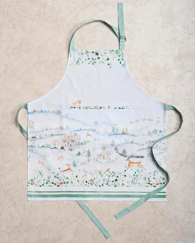 Maison d' Hermine 100% Cotton Apron for women with Pocket Kitchen Chef Apron for Men Cooking Gardening Server Waitress