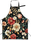 Cooking Apron for Women and Men,Adjustable Chef Bib Apron with 2 Pockets, Water and Oil Resistant for Kitchen Use
