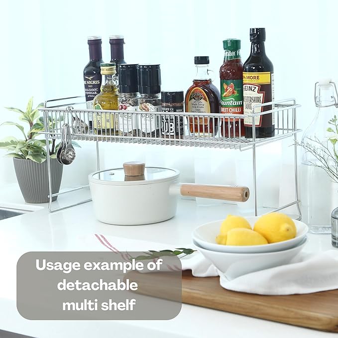 Ergo Edge Dish Rack (Stainless Steel, 17.7" H x 20.6" W x 10.6–19.5" D)