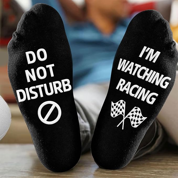 VICRAZY Racing Car, Sport Car Socks for Men, Women - Formula 1 Gifts, Racing Socks, Stocking Stuffers for Men, Women