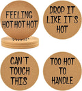 Cork Trivets for Hot Dishes Hot Pads for Kitchen Decor Accessories Plant Coasters Cute Silicone Trivet for Hot Pots and Pans Holder Quartz Countertop Trivet Set of 4 Large Coaster Round Cork Placemats