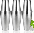 Bulk Cocktail Shakers Bartending - 6pc Boston Bar Shaker Tins Stainless Steel, Commercial 18oz 28oz Metal Shaking Tin Set, Professional Bartender Kit for Drinks, Bar Supplies - Silver