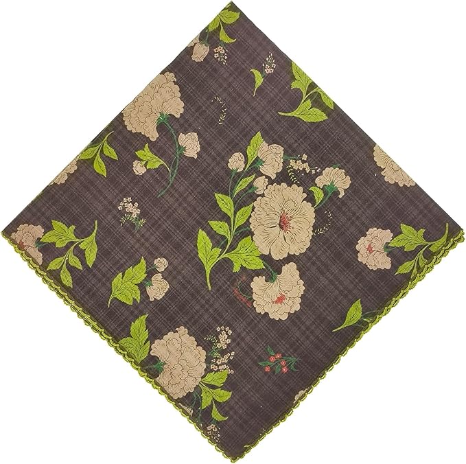 21x21 inches 100% Cotton Bandana for Women - Soft Square Scarf, Multi-Purpose Head Covering, Hair Bandana