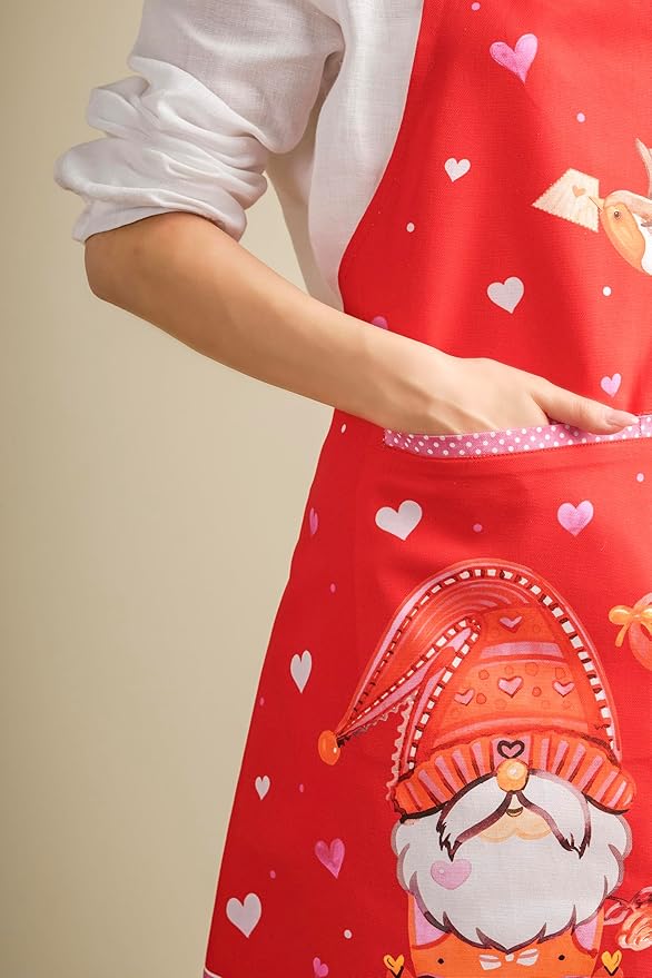 Maison d' Hermine 100% Cotton Apron for women with Pocket Kitchen Chef Apron for Men Cooking Gardening Server Waitress