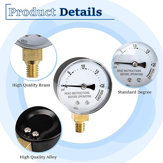 Stainless Steal Cooker Pressure Guage,Replacement for Presto 85772 Pressure Cooker Canner Steam Gauge 82237 82121- Fit Presto Canner Models 175107 01755 0175510 178001 178005