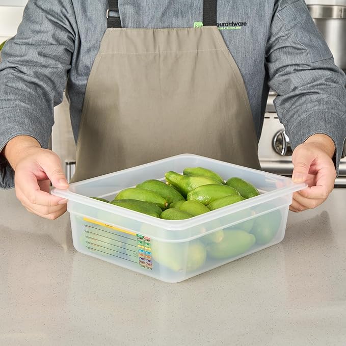Restaurantware Food Storage Container 1 Pack of 12.7 x 10.3 x 3.9 Inches Plastic Stackable Storage Box White Reusable Label Container Dishwasher Safe For Restaurants And Kitchens