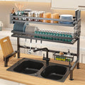Dish Rack Over Sink Kitchen Above Sink Shelf Dish Drying Rack 2 Tier Large Capacity 82cm/32in