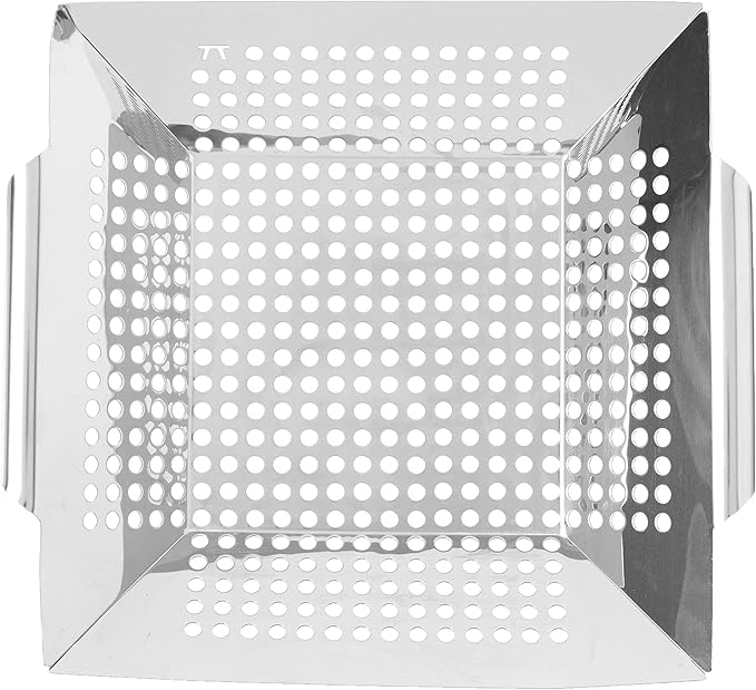 Outset QS70 Square 12-Inch Grill Wok, 12.25 x 13.5 x 3