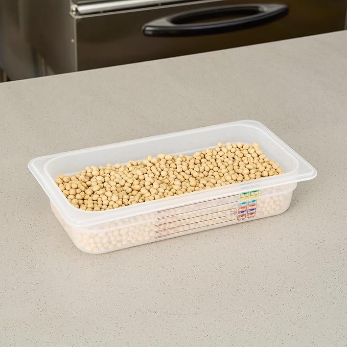 Restaurantware Food Storage Container 1 Pack of 12.7 x 6.8 x 2.5 Inches Plastic Stackable Storage Box White Reusable Label Container Dishwasher Safe For Restaurants And Kitchens