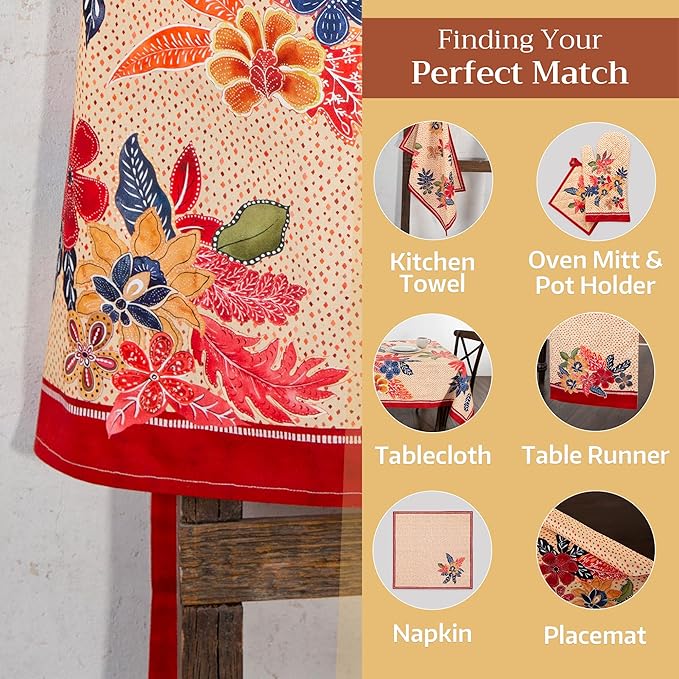 Maison d' Hermine 100% Cotton Apron for women with Pocket Kitchen Chef Apron for Men Cooking Gardening Server Waitress