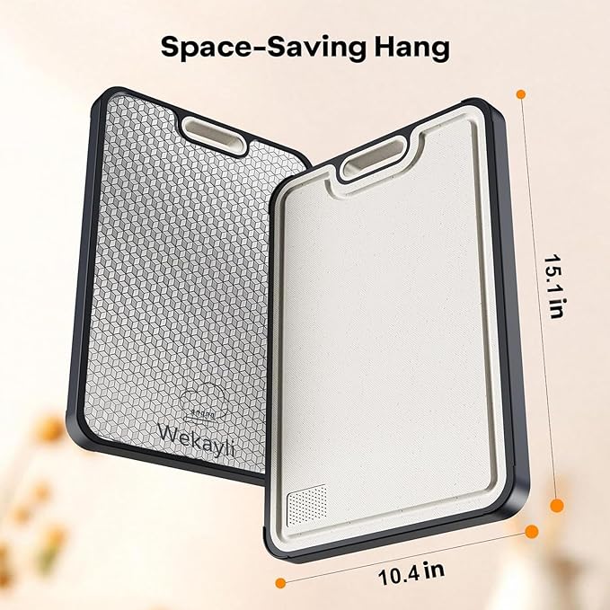 Titanium Titanium Cutting Board for Kitchen, Double Sided Non Toxic Titanium Cutting Board with Juice Groove, Scratch Resistant Mesh Design Easy to Clean, Kitchen Gifts15”×10”-1 PC