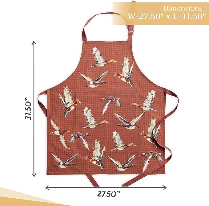 Maison d' Hermine 100% Cotton Apron for women with Pocket Kitchen Chef Apron for Men Cooking Gardening Server Waitress