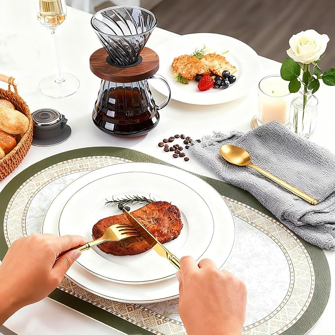 Gold Silverware Set, 60 Piece Flatware Cutlery Set for 12,18/0 Stainless Steel Utensils,Mirror Polished Modern Tableware for Home & Kitchen Dining Wedding, Party