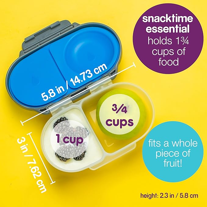 b.box Kids Lunch & Snack Containers. 3-Pack Set Includes Matching Oversized Bento Lunch Box, Mini Meal Boxes for Kids and Toddlers. School Supplies (Lemon Sherbet)