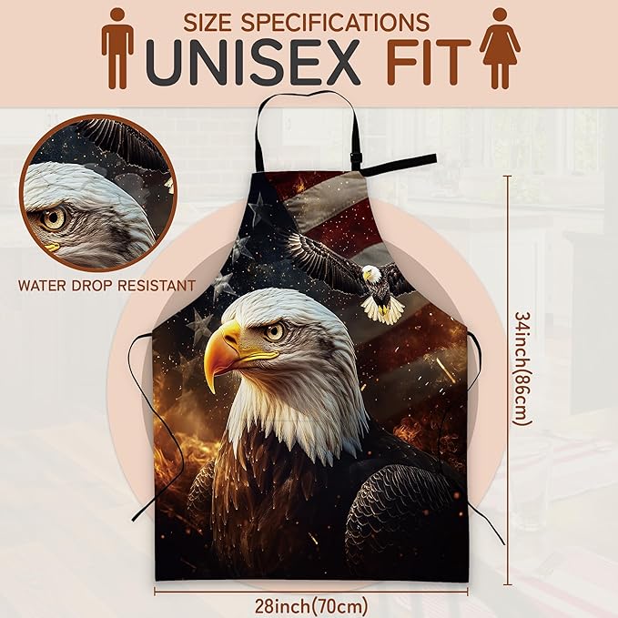 Cooking Apron for Women and Men,Adjustable Chef Bib Apron with 2 Pockets, Water and Oil Resistant for Kitchen Use