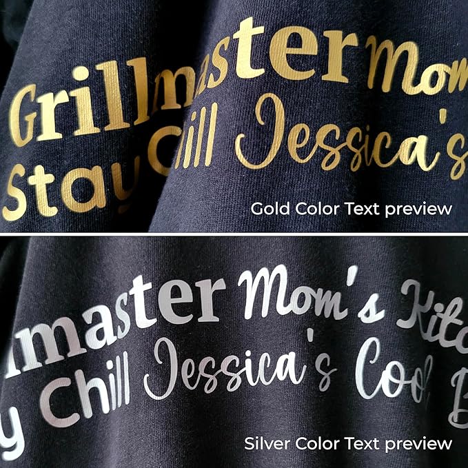 Custom Text Cooking & BBQ Apron – Personalized Chef or Grill Gift – Medium Length (1-3 Lines)