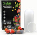 Zekii EXTRA THICK Deli Containers with Lids, [48Sets 8oz] Soup Containers w/Lids Airtight, Disposable, BPA Free, Takeout soup Cups, Meal Prep, Food Storage Containers with Measurements