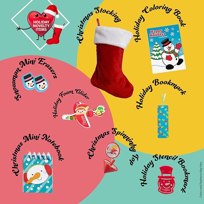 Gift A Snack - Christmas Stocking Stuffed, Pre-filled Holiday Snack Box Care Package + Greeting Card (40 Count) Sweet Treats Gift Basket, Candies Chips Cravy Food Assortments & Variety Gifts