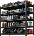 Metal Shelving, Garage Shelving Unit and Storage,Adjustable Storage Shelves, 3000LBS Storage Steel Shelving, for Kitchen Warehouse Pantry Commercial Use, Basement ((63in×48in×24in-4 Tier))