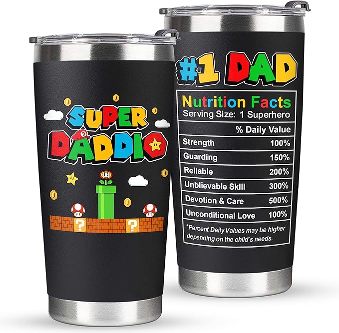 Christmas Gifts for Dad, Men - Gifts for Dad from Daughter, Son - Dads Birthday Gift Ideas, Happy Birthday gifts for Dads, Fathers - Best Dad Ever Gift, Present for dads - 20 Oz dad Tumbler