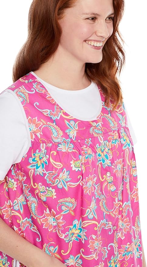 Only Necessities Plus Size Snap-Front Apron