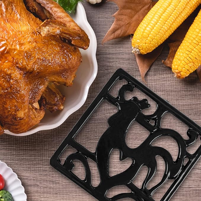 Cast Iron Square Trivet - Coffee Gold