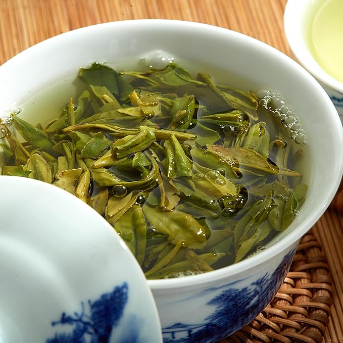 ChaWuWarmSun [B] LongJing Green Tea,3.5oz/100g,Chinese Dragon Well Green Tea Loose Leaf