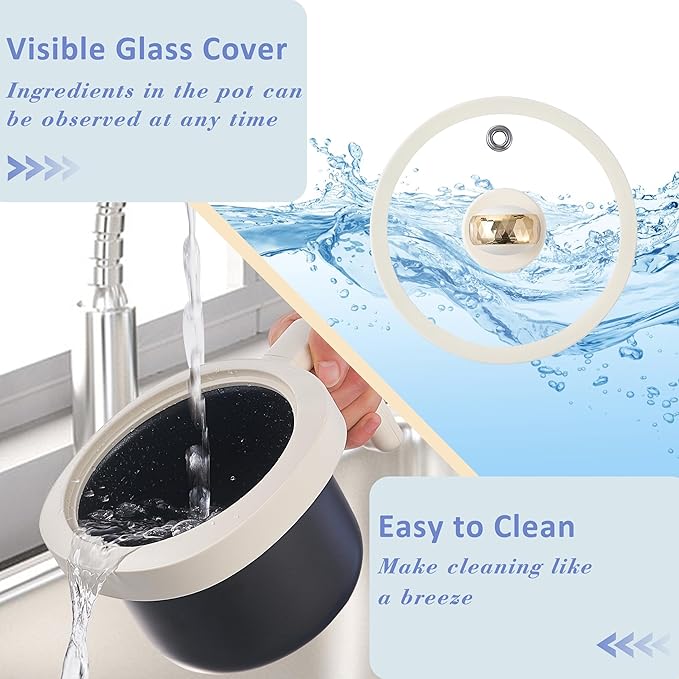 TOPWIT Rice Cooker Small, Mini Rice Cooker 2 Cups Uncooked, 1.2L Portable Rice Maker with Non-stick Coating, BPA Free, One Touch & Keep Warm Function, Beige