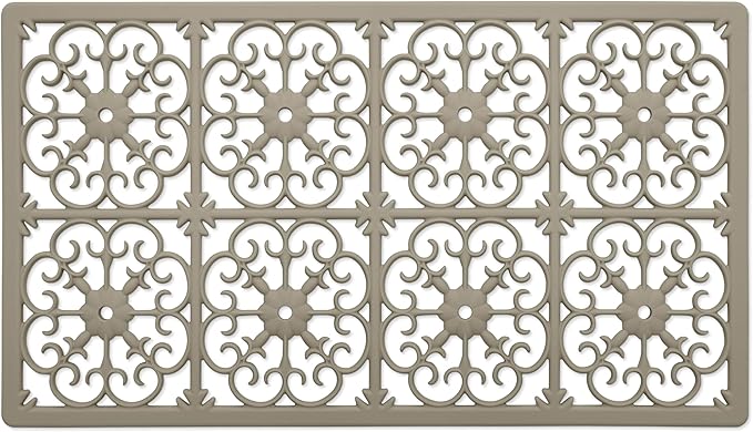 GASARÉ, Extra Large, Thick, Silicone Trivet for Hot Dishes, Pots, and Pans, Heat Resistant Mat for Countertop, Hot Pad for Kitchen, Easy to Clean, 21 x 12 x 3/8 Inches, Taupe