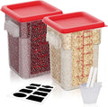 22 QT Commercial Food Storage Containers: 2PCS [Sous Vide] [NSF Certified] Clear Sous Vide Container with Lids Scales Handles for Home Restaurant Kitchen Storage Dough Proofing New3