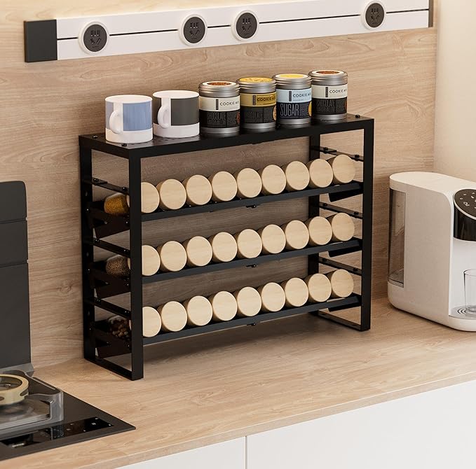 Expandable Metal Spice Rack – Adjustable, Durable, and Space Saving