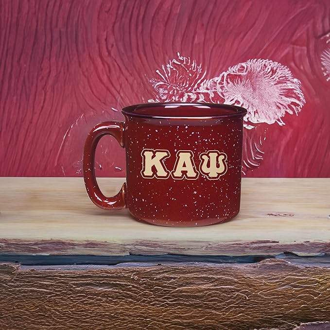 BBGreek Kappa Alpha Psi Fraternity Paraphernalia - Official Vendor - 15 oz Ceramic Campfire Mug - 1911 Classic Greek Letters