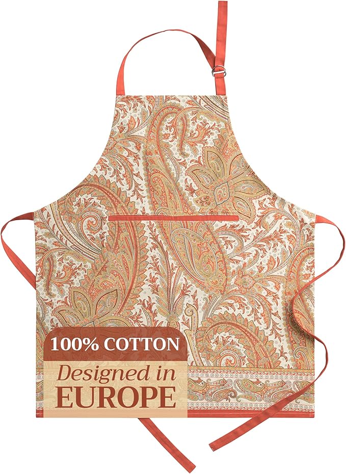 Maison d' Hermine 100% Cotton Apron for women with Pocket Kitchen Chef Apron for Men Cooking Gardening Server Waitress