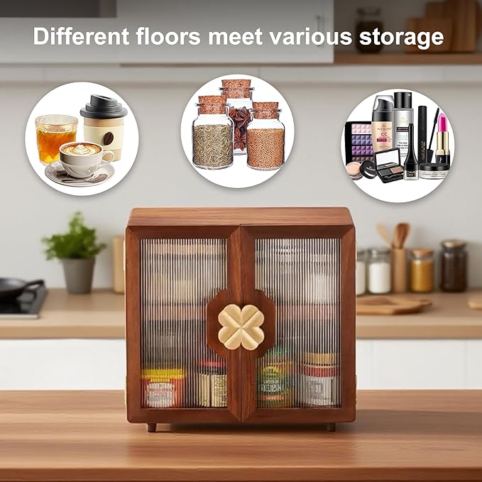 Pantry Cabinet, Wodden Kitchen Pantry Storage Cabinets with 2 Door and 3 Shelves, Pantry Storage Cabinet, Cupboard for Kitchen, Dining Room, Living Room and Bathroom