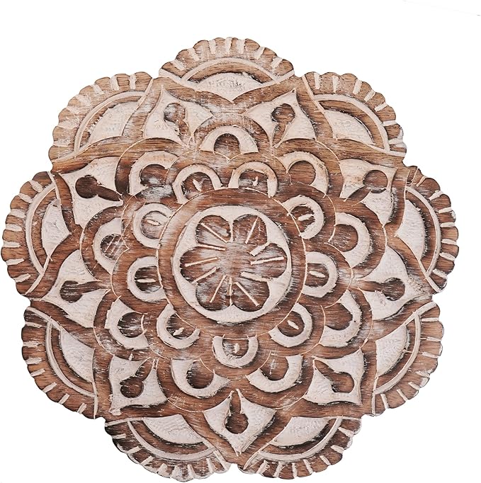Easter Gifts Set of 4 Wooden Trivet for Hot Dishes Pots and Pans Tea Pot Holders Nonslip Heat Resistant Kitchen Counter Accessories Housewarming Gift (MD2205) 8" Diameter