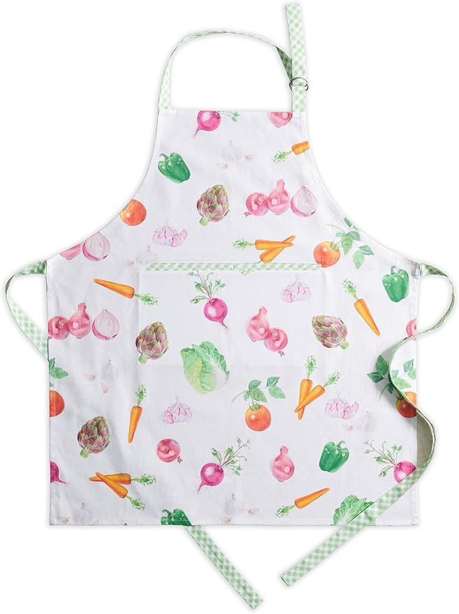 Maison d' Hermine 100% Cotton Apron for women with Pocket Kitchen Chef Apron for Men Cooking Gardening Server Waitress