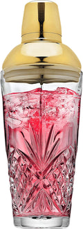 Godinger Dublin Cocktail Shaker, Martini Shaker, 17oz (Gold)
