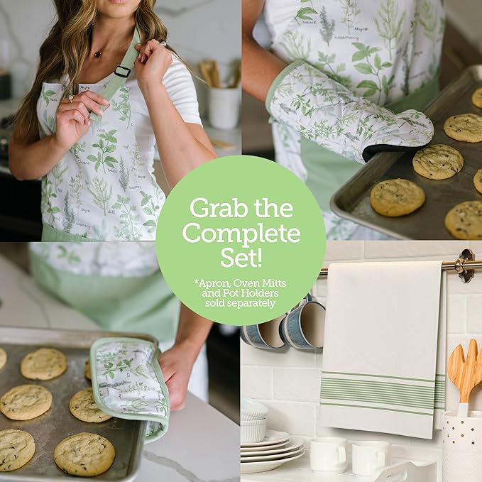 Adjustable Designer Kitchen Apron for Adults | Cotton Cooking Apron with Pockets and Adjustable Neck Buckle