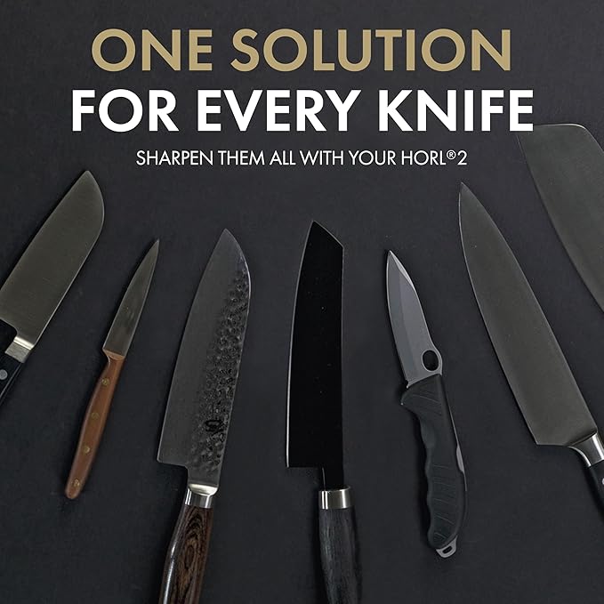 HORL 2 Cruise Rolling Knife Sharpener for Straight Edge Knife Sharpening Kit for Kitchen Knives Engineered in Germany with Industry Diamonds for Steel of any hardness with 20 Degrees